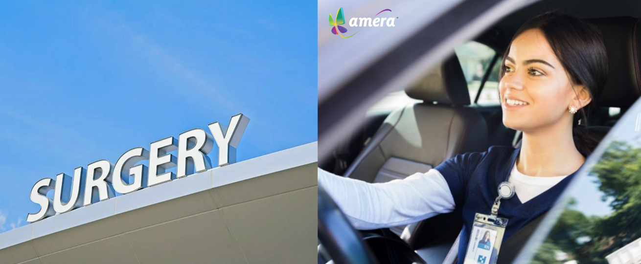  A nurse Driving a Car.