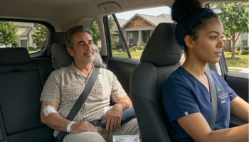 Medical professional providing transportation after surgery for a patient in Conroe, TX