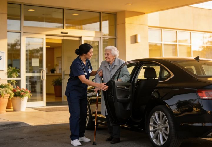 Non Emergency Medical Transportation for an elderly woman in Pasadena, TX