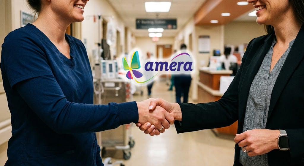Outpatient Facility Director Shaking Hands with Medical Transportation Partner