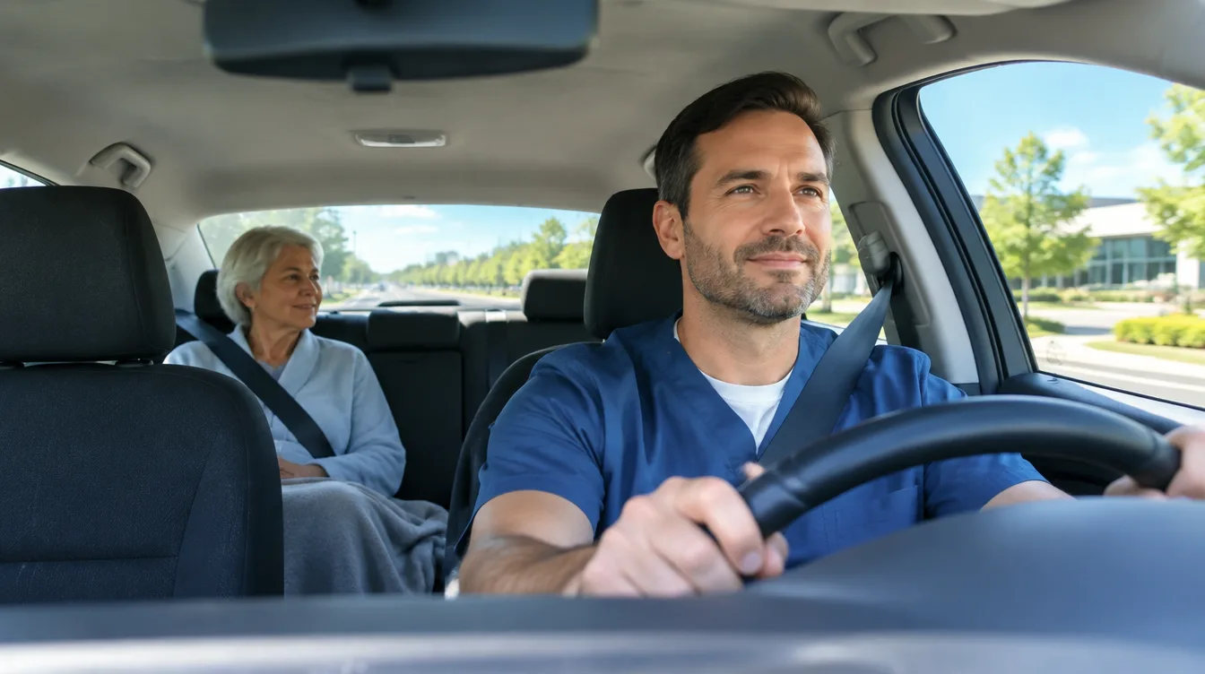 Medical professional providing support after surgery for a patient in Friendswood, TX